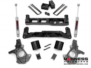 Chevrolet Silverado 1500 2WD Suspension Lift Kit w/ N3 Shocks - 5" Lift - Steel Knuckles